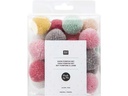 Rico Design Pompon Set Ø 3 cm Pastell Mix, 24 Stück