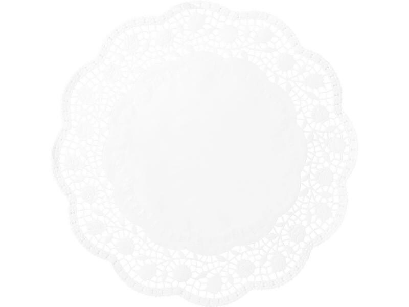 Demmler Tortenspitzen Rose 6 Stück, Weiss, 33 cm