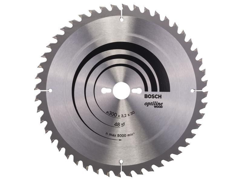 Bosch Professional Kreissägeblatt Optiline Wood, 300 x 30 x 3.2 mm, Z 48