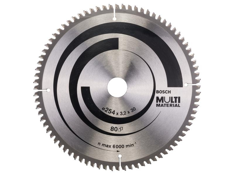 Bosch Professional Kreissägeblatt Multi Material, 254 x 30 x 3.2 mm, Z 80
