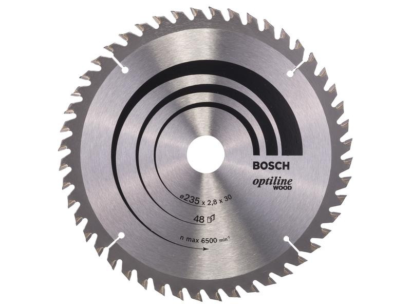 Bosch Professional Kreissägeblatt Optiline Wood, 235 x 30 x 2.8 mm, Z 48