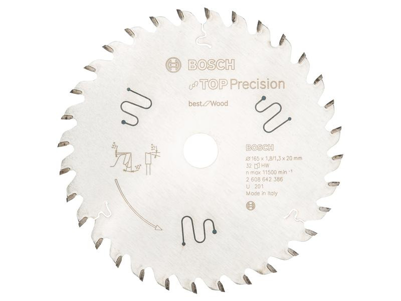 Bosch Professional Kreissägeblatt Best for Wood, 165 x 20 x 1.8 mm, Z 32