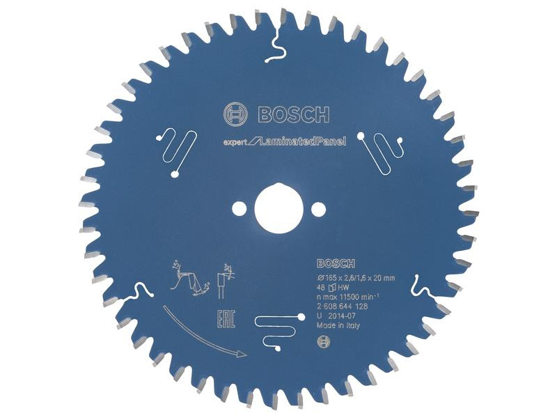 Bosch Professional Kreissägeblatt Laminated Panel 165 x 20 x 2.6 mm, Z 48