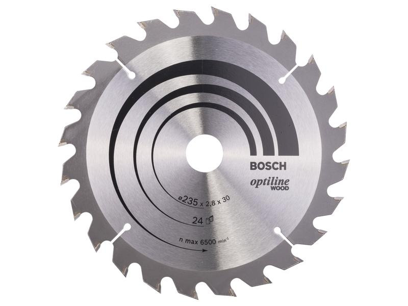 Bosch Professional Kreissägeblatt Optiline Wood, 235 x 30 x 2.8 mm, Z 24