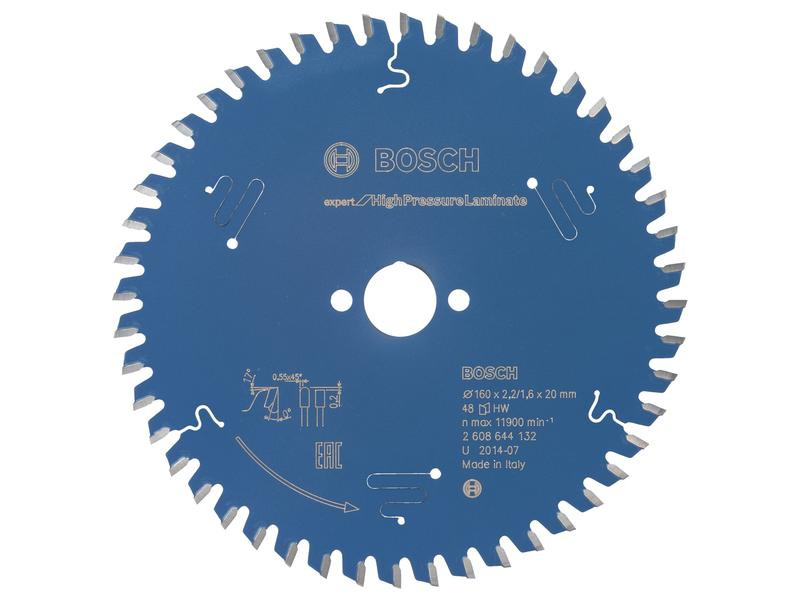 Bosch Professional Kreissägeblatt Expert for HPL, 160 x 20 x 2.2 mm, Z 48