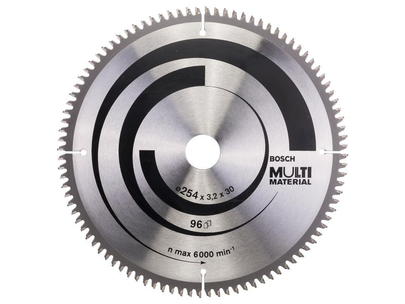 Bosch Professional Kreissägeblatt Multi Material, 254 x 30 x 3.2 mm, Z 96