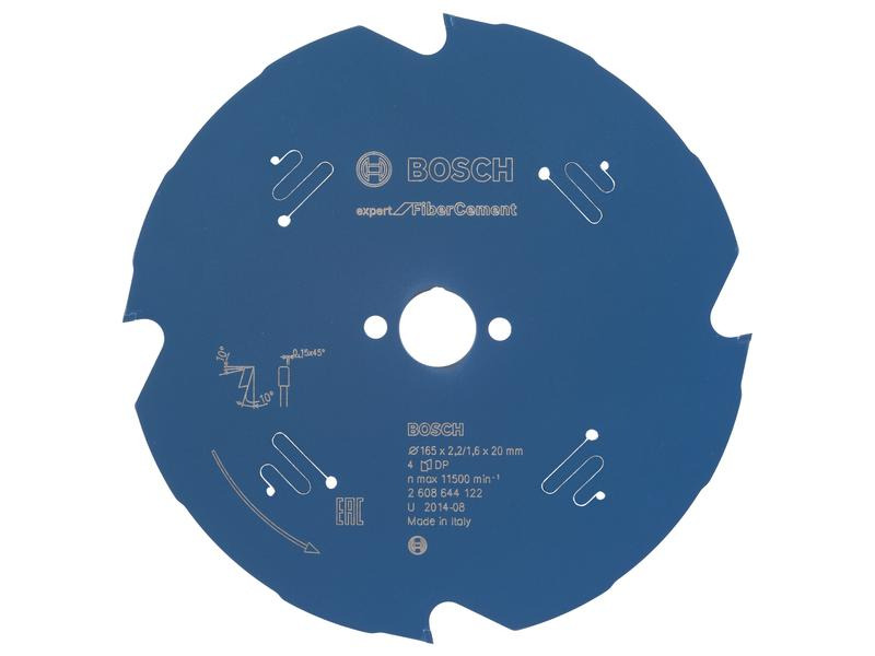 Bosch Professional Kreissägeblatt Expert Fibre Cement, 165 x 20 x 2.2 mm, Z 4