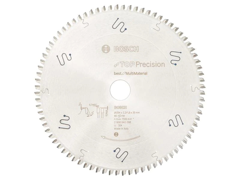 Bosch Professional Kreissägeblatt Best Multi Material, 254 x 30 x 2.3 mm, Z 80