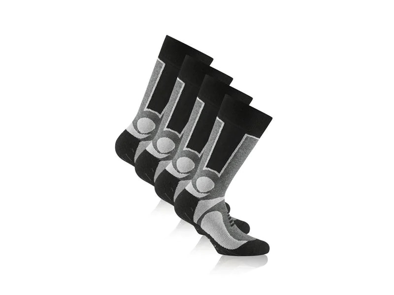 Rohner Socks Socken Trekking Grau/Schwarz 2er-Pack