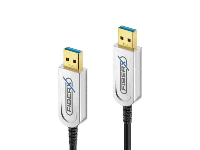FiberX USB 3.1-Kabel Gen2, Fiber, 10Gbps USB A - USB A 50 m