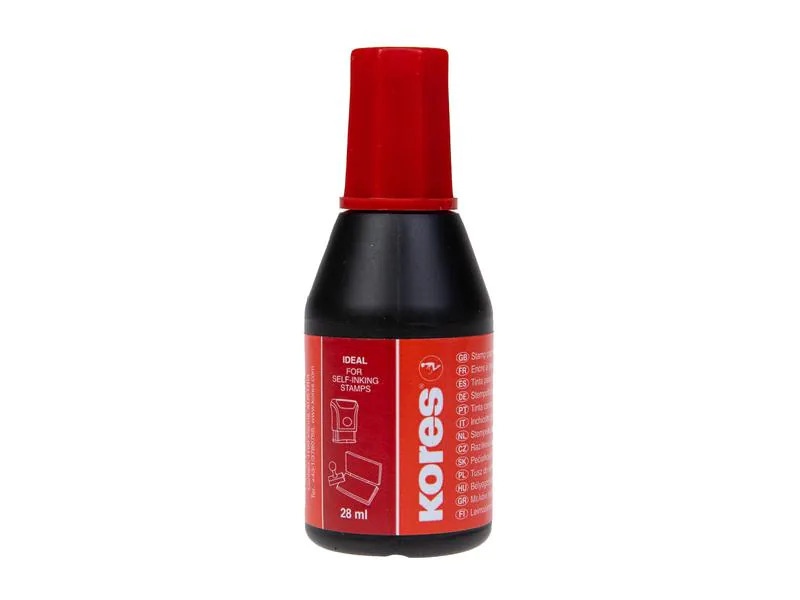 Kores Stempelfarbe 28 ml, Rot