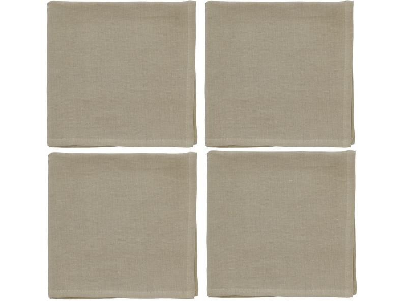 Södahl Stoffserviette Pure Linen 45 cm x 45 cm, 2 Stück, Beige