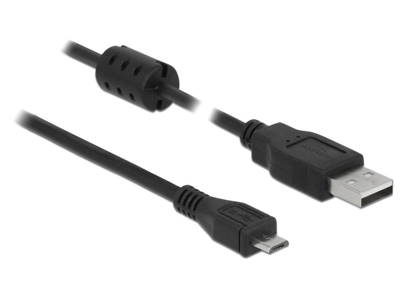 Delock USB 2.0-Kabel mit Ferritkern USB A - Micro-USB B 0.5 m