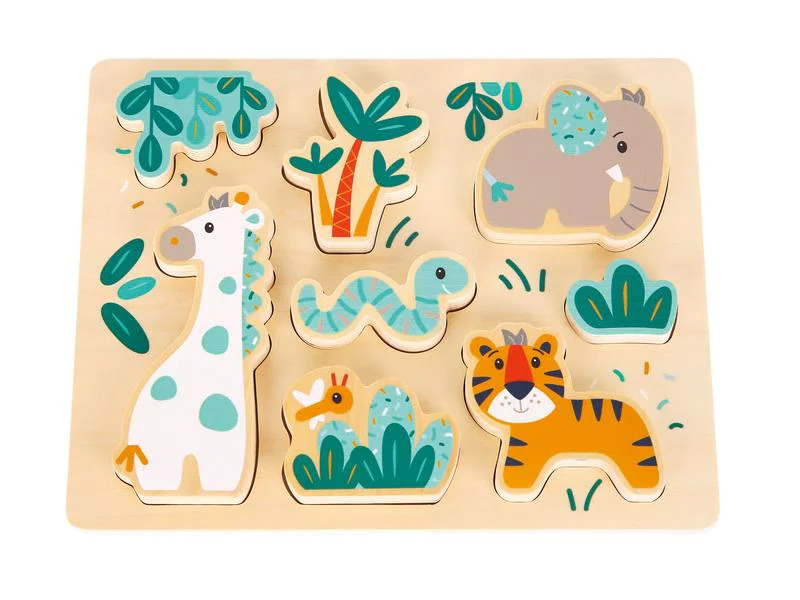 Spielba Holzspielwaren 3D Elefant &amp; Giraffe