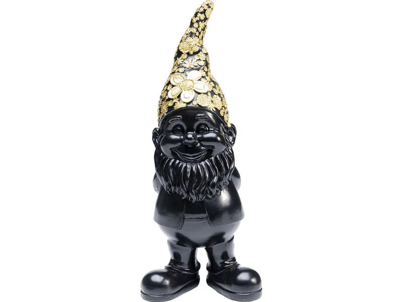 Kare Dekofigur Zwerg Stehend 30 cm, Schwarz/Gold