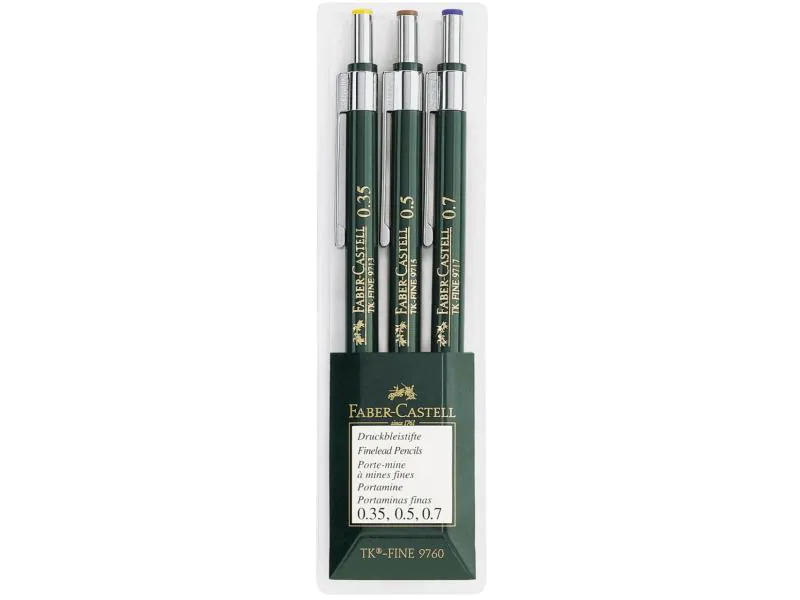 Faber-Castell Minenbleistift Faber-Castell TK-Fine 9760 3er Etui
