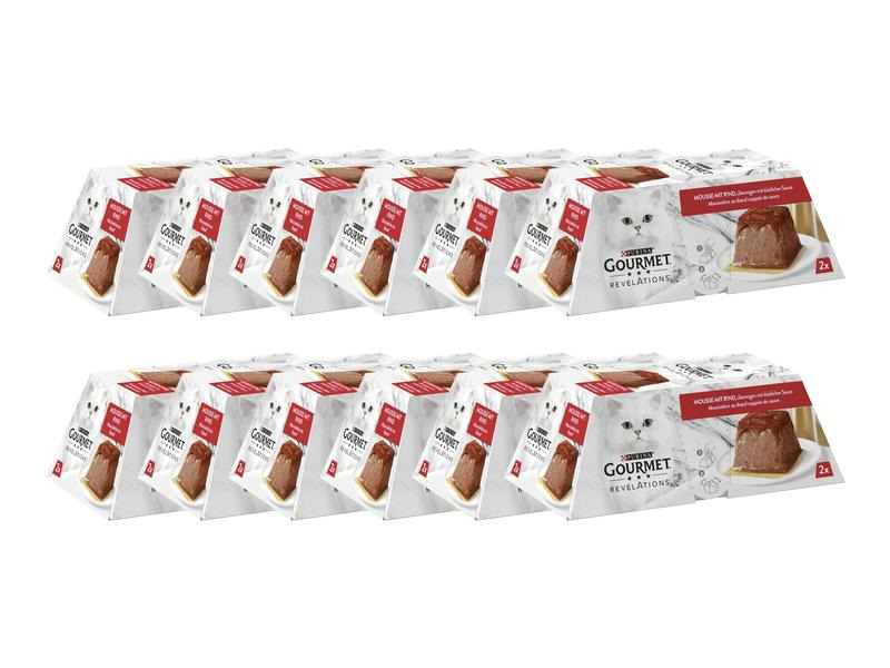 Purina Nassfutter Gourmet Revelations Mousse mit Rind, 12 x (2x57g)