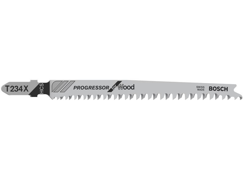Bosch Professional Stichsägeblatt T 234 X Progressor for Wood, 5 Stück