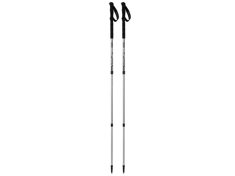 KOOR Wanderstock Aluminium Rivoola Schwarz/Silber