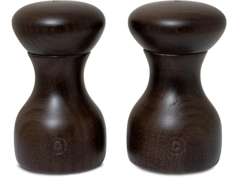 Crush Grind Salz- und Pfeffermühle Lyon 2er Set, 9.6 cm, Dunkelbraun