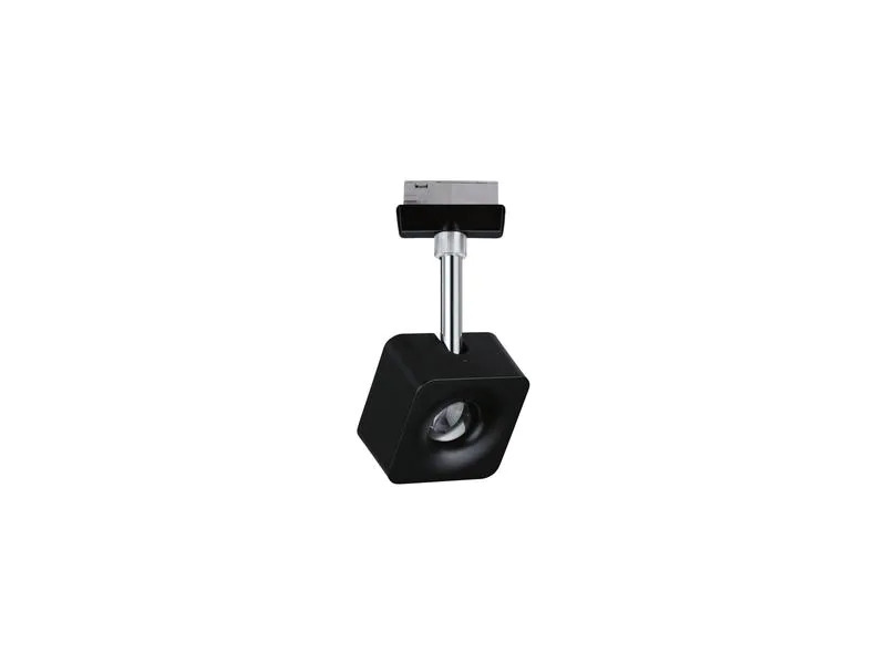 Paulmann LED Schienenspot URail Cube, 8 W, 2700 K, Schwarz/ Chrom