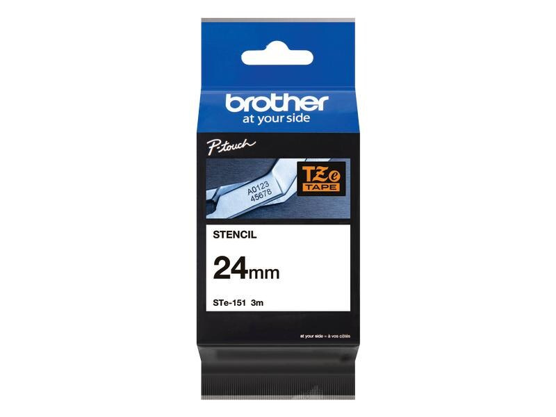 Brother STE-151 Schablonenband Schwarz auf Weiss