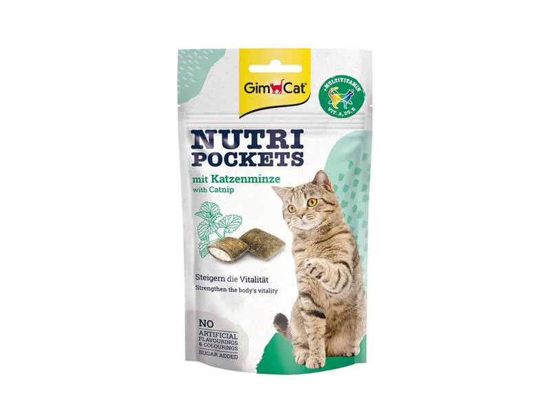 Gimpet Katzen-Snack Nutri Pockets Minze &amp; Multi-Vitamin, 60g