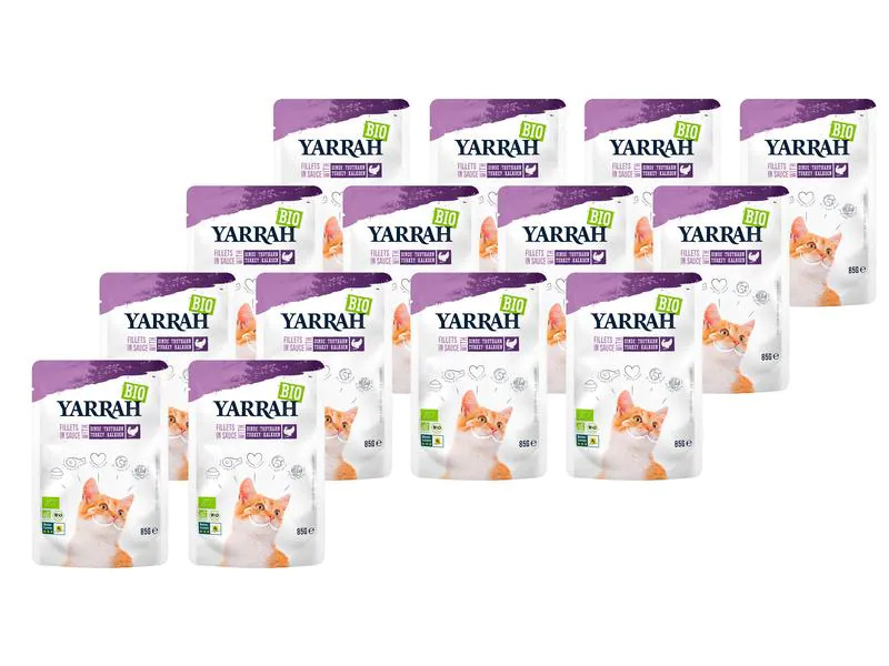 Yarrah Bio-Nassfutter Filet Truthahn, 14 x 85 g