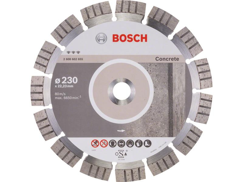 Bosch Professional Diamanttrennscheibe Best for Concrete, 230 x 2.4 x 15 mm