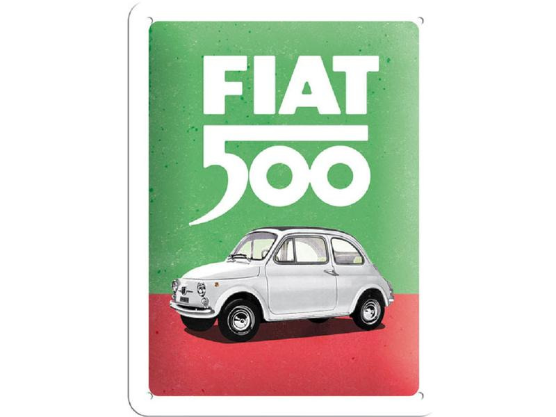 Nostalgic Art Schild Fiat 500 15 x 20 cm, Metall