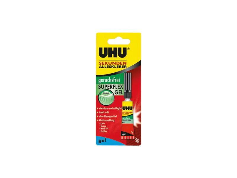 UHU Sekundenkleber Superflex 1 Stück, Transparent