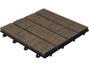 Florco Balkon-&amp; Terrassenplatten Tex, Braun, 6 Stk.