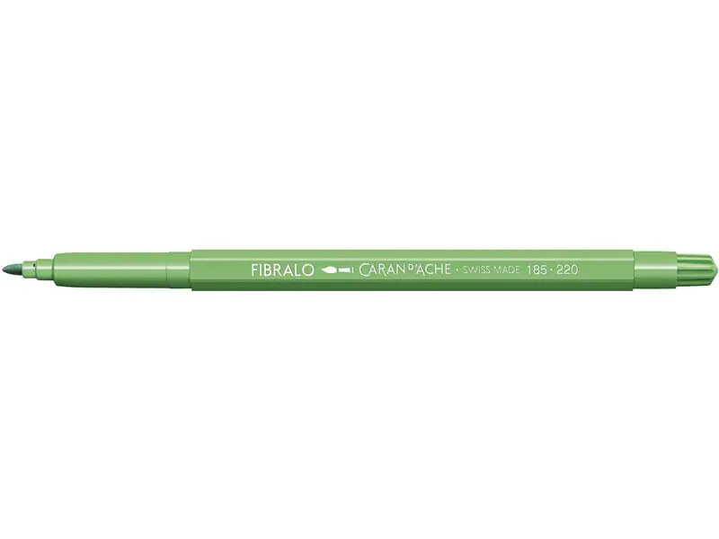 Caran d'Ache Filzstift Fibralo 1 Stück, Grasgrün