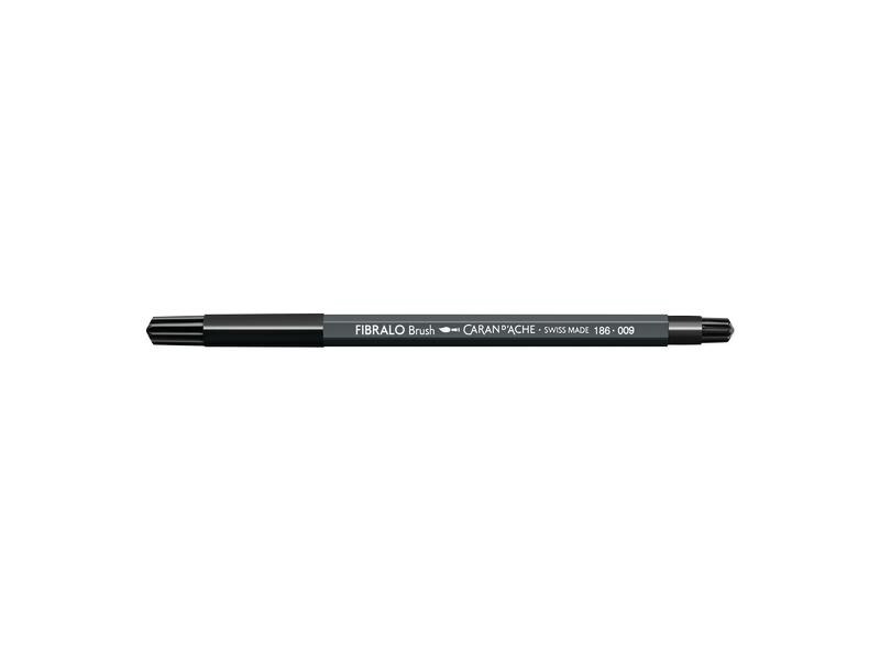 Caran d'Ache Filzstift Fibralo Brush 1 Stück, Schwarz
