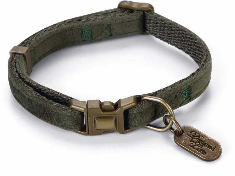 Designed by Lotte Katzenhalsband Velura Grün