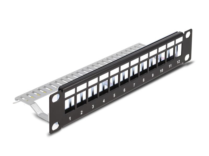 Delock Patchpanel Keystone 12 Port 1 HE 10 Rack