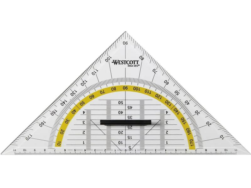 Westcott Geodreieck Skala 2 x 11 cm