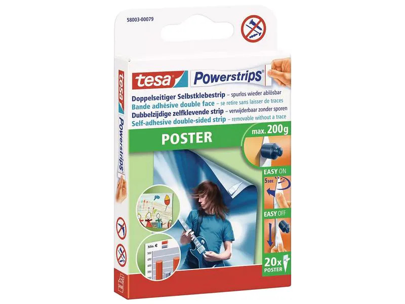 tesa Klebestreifen Poster 20 mm x 40 mm