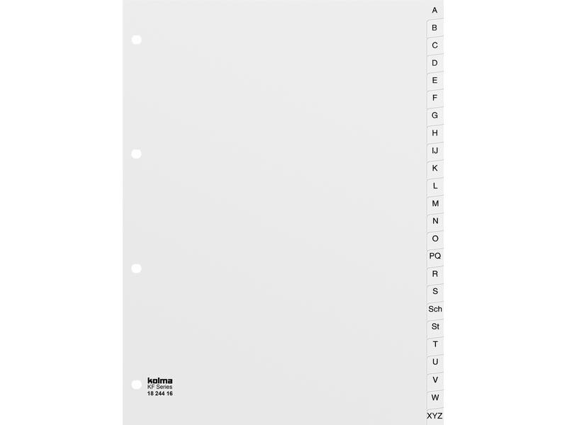 Kolma Register A4 Weiss, A-Z, volldeckend