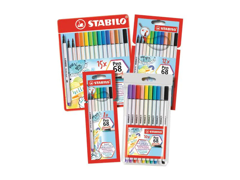 STABILO Fasermaler Pen 68 brush 10er Plastiketui