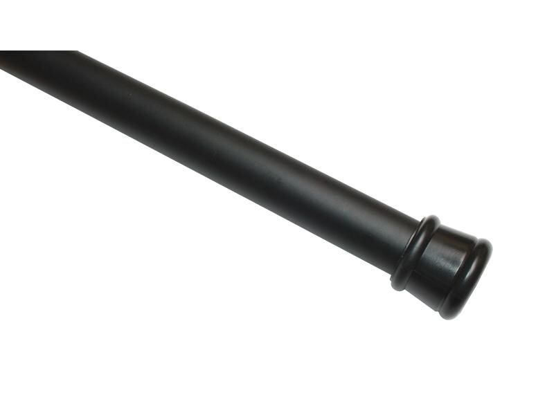 Gardinia Spannstange 60 - 100 cm, Schwarz