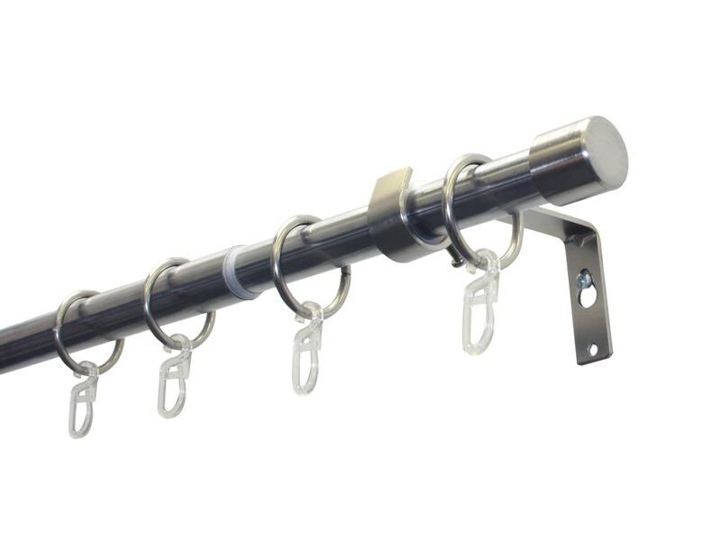 Gardinia Vorhangstange Set Cap 120 - 190 cm