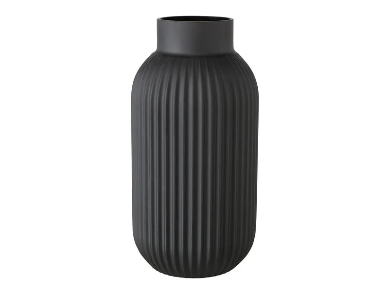 Boltze Vase Nordika 30 cm, Schwarz matt