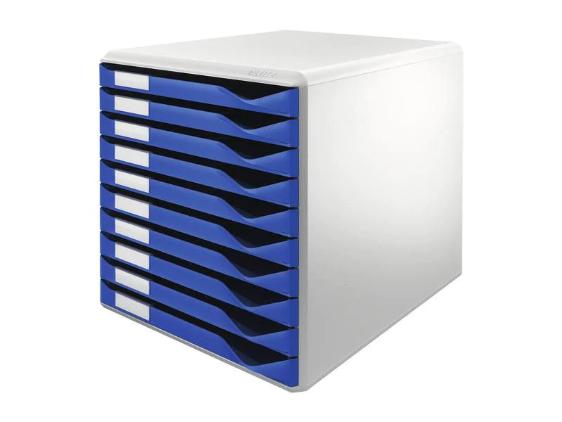 Leitz Schubladenbox Formular-Set 10 Schubladen, Blau
