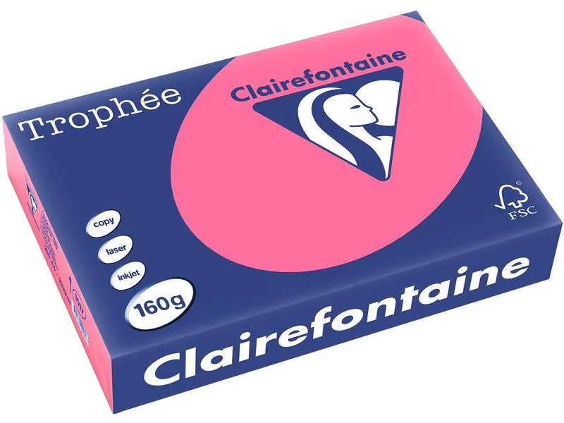 Clairefontaine Kopierpapier Trophée Colored Copy FSC A4, Pink, 160 g/m²