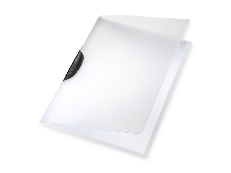Leitz Klemmhefter Color-Clip Schwarz/Semitransparent