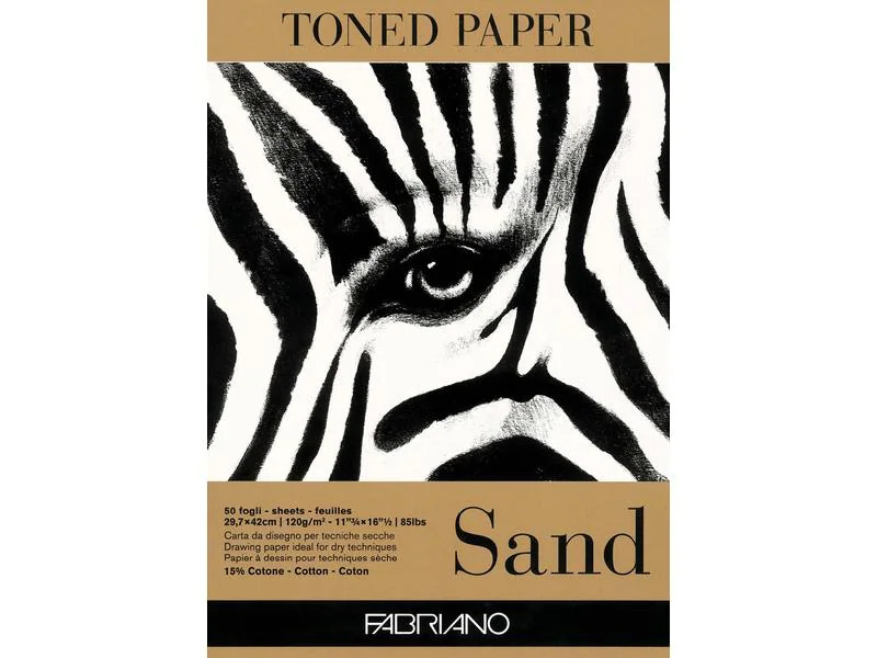 Fabriano Zeichenblock Toned Sand A3, 50 Blatt