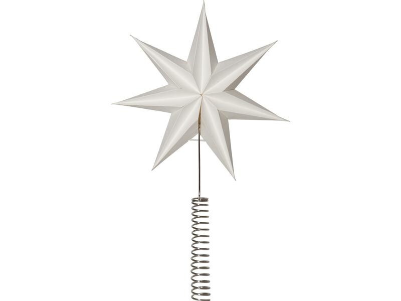 Star Trading Baumspitze Isa, 31 cm, Weiss