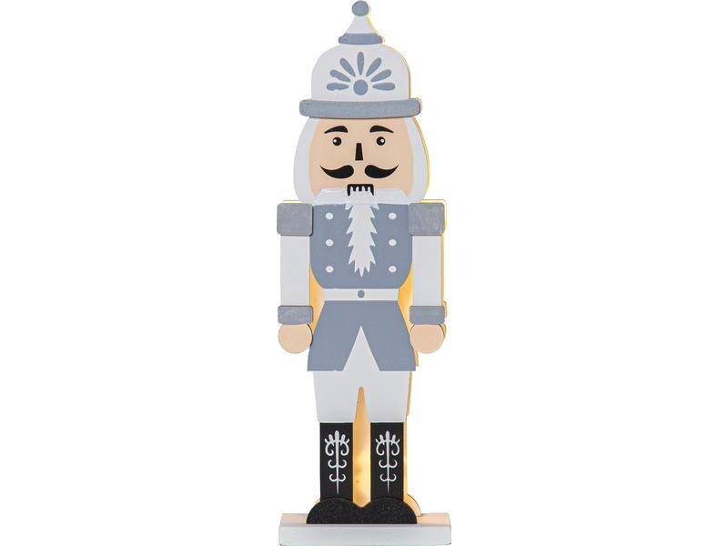 Star Trading LED-Figur Nutcracker, 25 cm, Grau