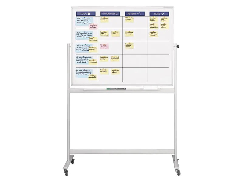 Magnetoplan Mobiles Whiteboard Standard-Set 90 cm x 120 cm, Weiss